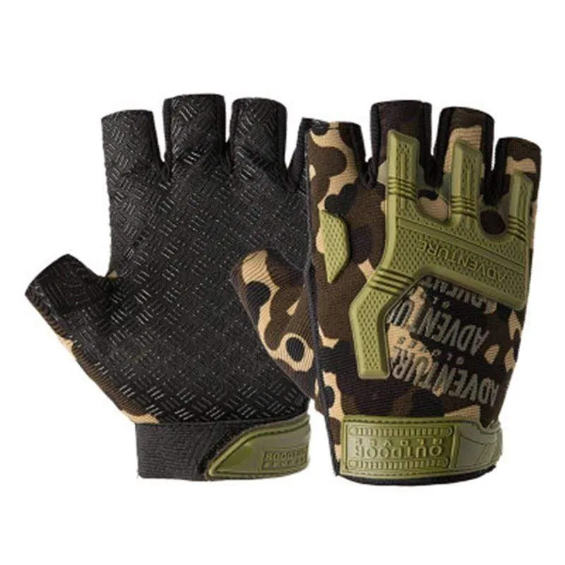 Männer Outdoor Kurze Finger Handschuhe Weiche Gummi Schutz Pad Sport Armee Militärische Taktische Airsoft Schießen Jagd