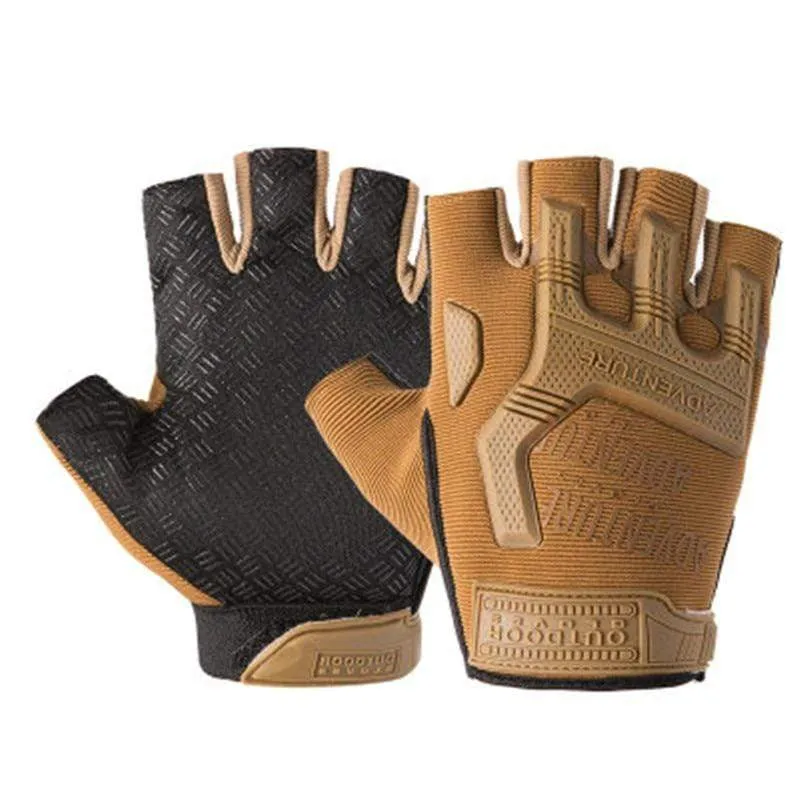 Männer Outdoor Kurze Finger Handschuhe Weiche Gummi Schutz Pad Sport Armee Militärische Taktische Airsoft Schießen Jagd