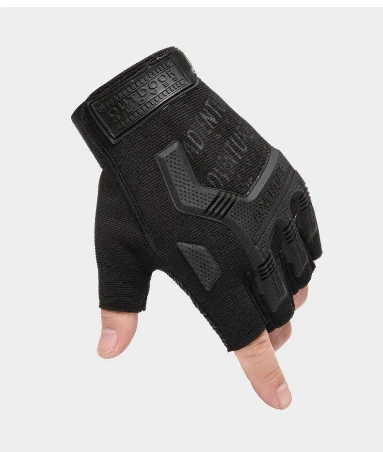 Männer Outdoor Kurze Finger Handschuhe Weiche Gummi Schutz Pad Sport Armee Militärische Taktische Airsoft Schießen Jagd