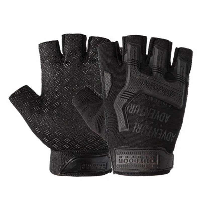 Männer Outdoor Kurze Finger Handschuhe Weiche Gummi Schutz Pad Sport Armee Militärische Taktische Airsoft Schießen Jagd