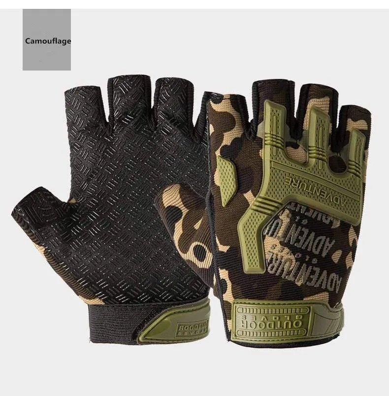 Männer Outdoor Kurze Finger Handschuhe Weiche Gummi Schutz Pad Sport Armee Militärische Taktische Airsoft Schießen Jagd