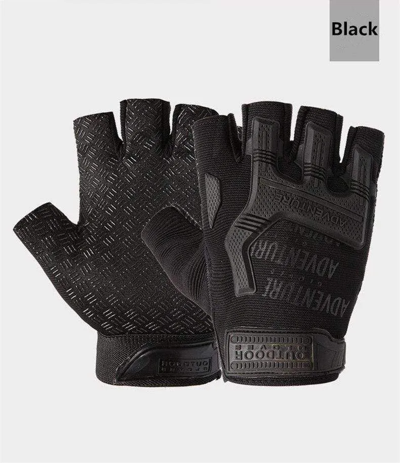 Männer Outdoor Kurze Finger Handschuhe Weiche Gummi Schutz Pad Sport Armee Militärische Taktische Airsoft Schießen Jagd