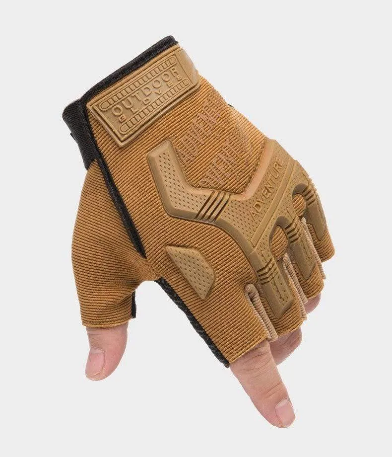 Männer Outdoor Kurze Finger Handschuhe Weiche Gummi Schutz Pad Sport Armee Militärische Taktische Airsoft Schießen Jagd