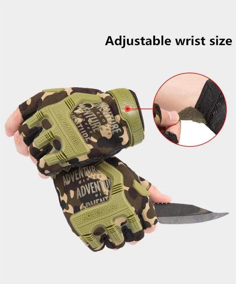 Männer Outdoor Kurze Finger Handschuhe Weiche Gummi Schutz Pad Sport Armee Militärische Taktische Airsoft Schießen Jagd