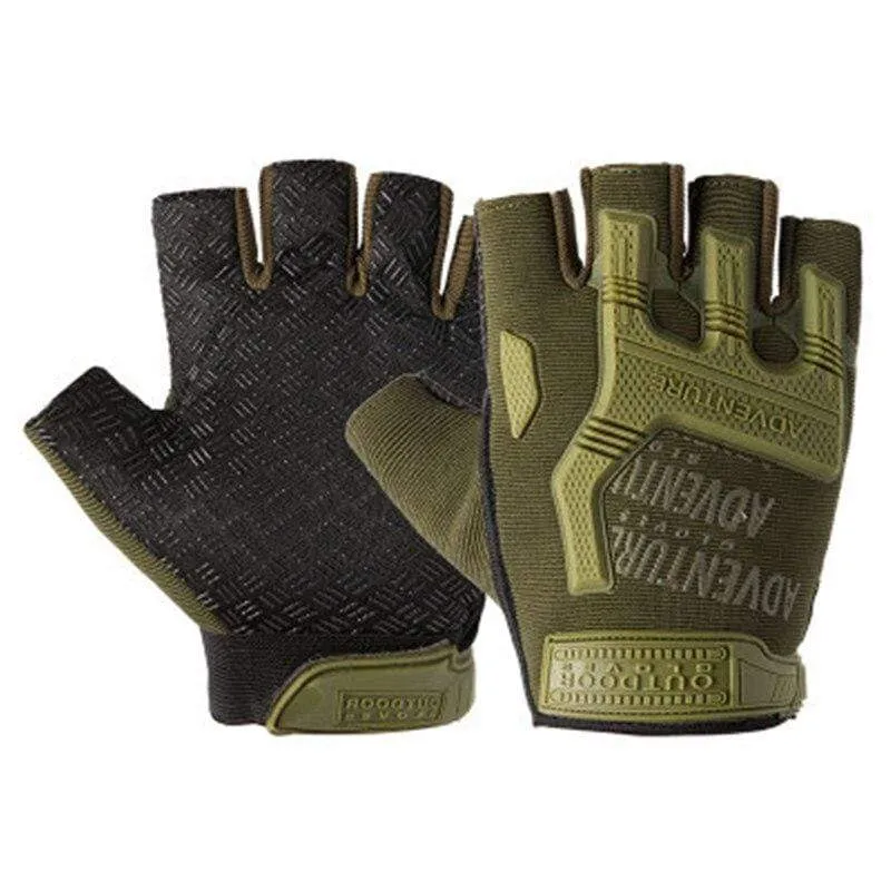 Männer Outdoor Kurze Finger Handschuhe Weiche Gummi Schutz Pad Sport Armee Militärische Taktische Airsoft Schießen Jagd