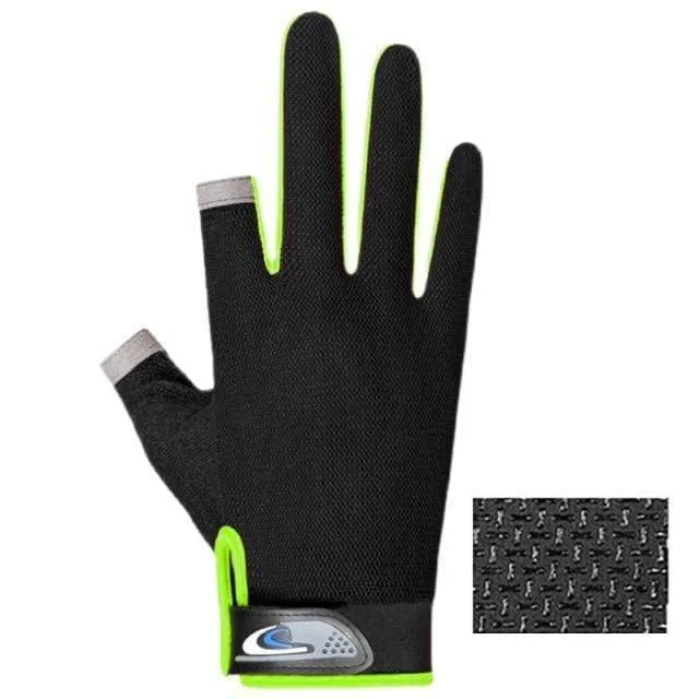 Sommer Fahrradhandschuhe Herren Mesh Atmungsaktive dünne Angelhandschuhe Anti Slip Halbfinger Sport Fahrradhandschuhe