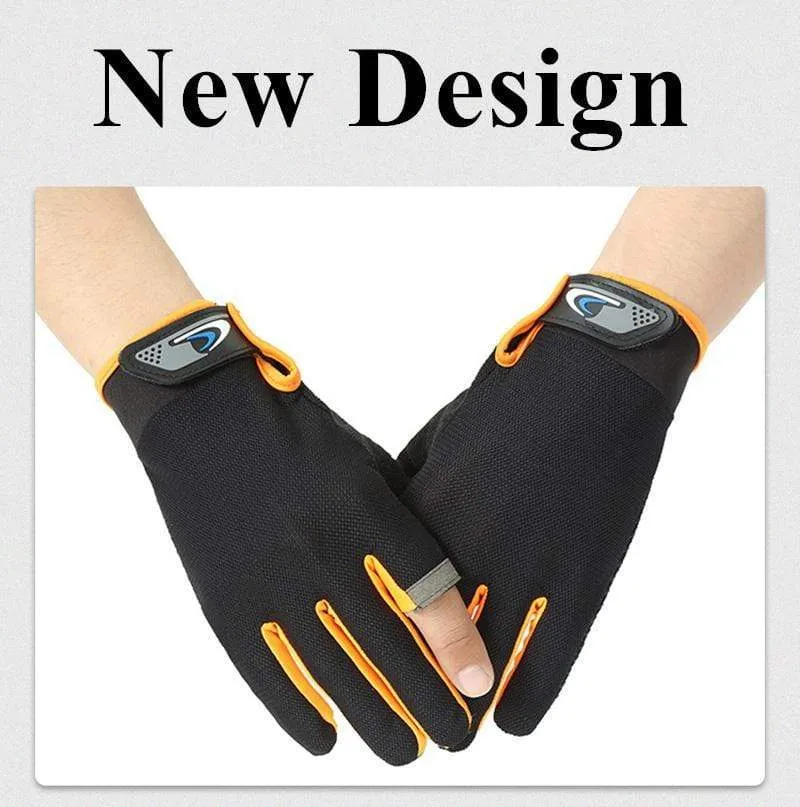 Sommer Fahrradhandschuhe Herren Mesh Atmungsaktive dünne Angelhandschuhe Anti Slip Halbfinger Sport Fahrradhandschuhe