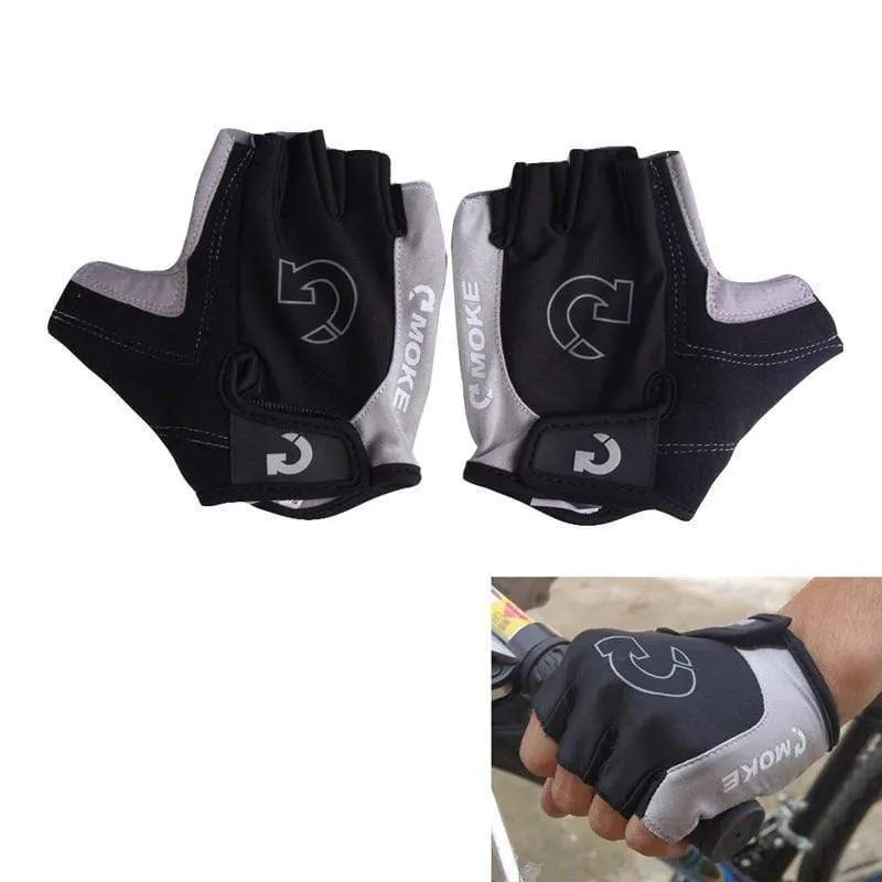 1 Paar Halbfinger-Fahrradhandschuhe Anti-Rutsch-Anti-Schweiß-Gel-Fahrrad-Reithandschuhe Anti-Schock-MTB-Straßen-Mountainbike-Sporthandschuhe