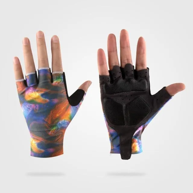 Fahrradhandschuhe Halbfinger Herren Damen Fahrrad Anti-Rutsch Outdoor Handschuhe Sommer Fahrradhandschuhe Straße Atmungsaktiv Stoßfest Fahrradhandschuhe