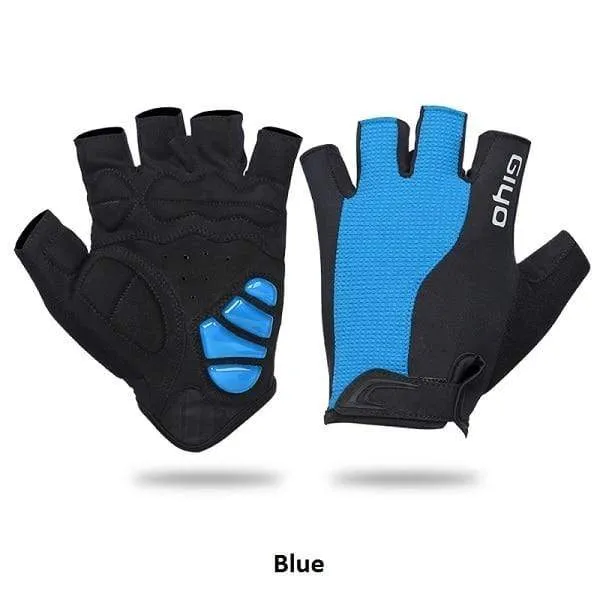 Fahrrad Halbfinger Handschuhe Atmungsaktive Lycra Stoff Männer Frauen Radfahren Handschuhe Rennrad Reiten MTB DH Racing Outdoor Fäustlinge