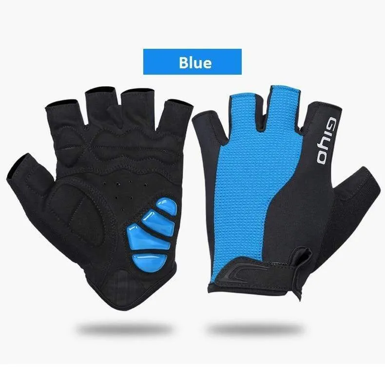 Fahrrad Halbfinger Handschuhe Atmungsaktive Lycra Stoff Männer Frauen Radfahren Handschuhe Rennrad Reiten MTB DH Racing Outdoor Fäustlinge