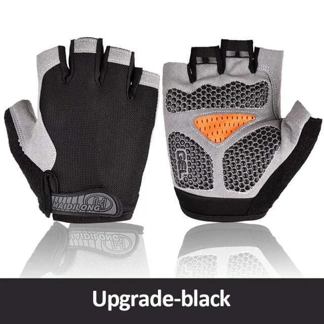 Radfahren Handschuhe Anti-slip Anti-schweiß Männer Frauen Halb Finger Handschuhe Atmungsaktive Anti-shock Sport Handschuhe MTB Fahrrad fahrrad Handschuh