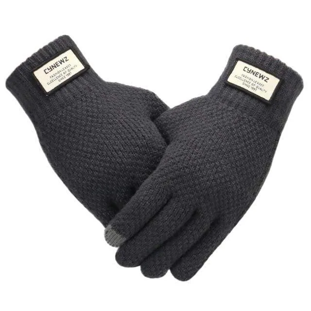 Winter Männer Gestrickte Handschuhe Touchscreen Hohe Qualität Männlichen Handschuh Verdicken Warme Wolle Kaschmir Solide Männer Business Handschuhe Herbst