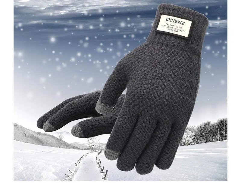 Winter Männer Gestrickte Handschuhe Touchscreen Hohe Qualität Männlichen Handschuh Verdicken Warme Wolle Kaschmir Solide Männer Business Handschuhe Herbst