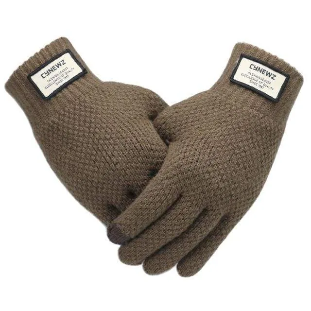 Winter Männer Gestrickte Handschuhe Touchscreen Hohe Qualität Männlichen Handschuh Verdicken Warme Wolle Kaschmir Solide Männer Business Handschuhe Herbst