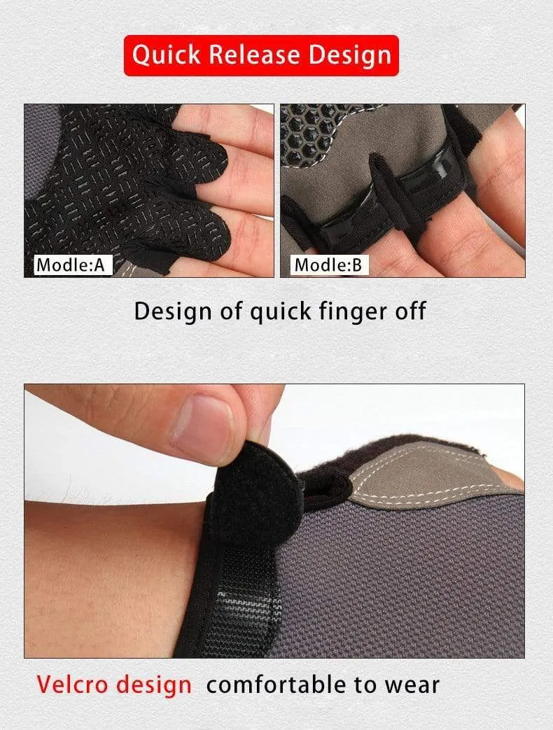 Fahrrad Fahrradhandschuhe Anti-Rutsch Anti-Schweiß Männer Frauen Halbfinger-Handschuhe Atmungsaktive Anti-Schock-Sporthandschuhe Fahrrad Fahrradhandschuhe