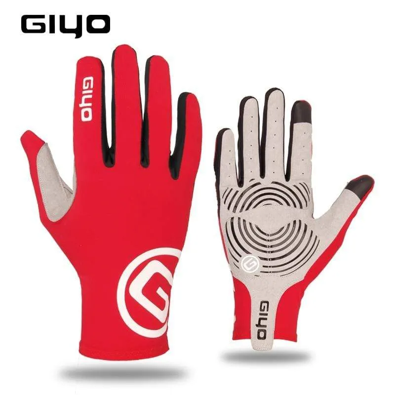 Windschutz Radfahren Vollfinger Handschuhe Touchscreen Anti-Rutsch Fahrrad Lycra Stoff Fäustlinge Bicicleta Rennrad Langer Handschuh