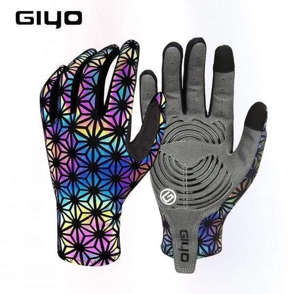 Windschutz Radfahren Vollfinger Handschuhe Touchscreen Anti-Rutsch Fahrrad Lycra Stoff Fäustlinge Bicicleta Rennrad Langer Handschuh