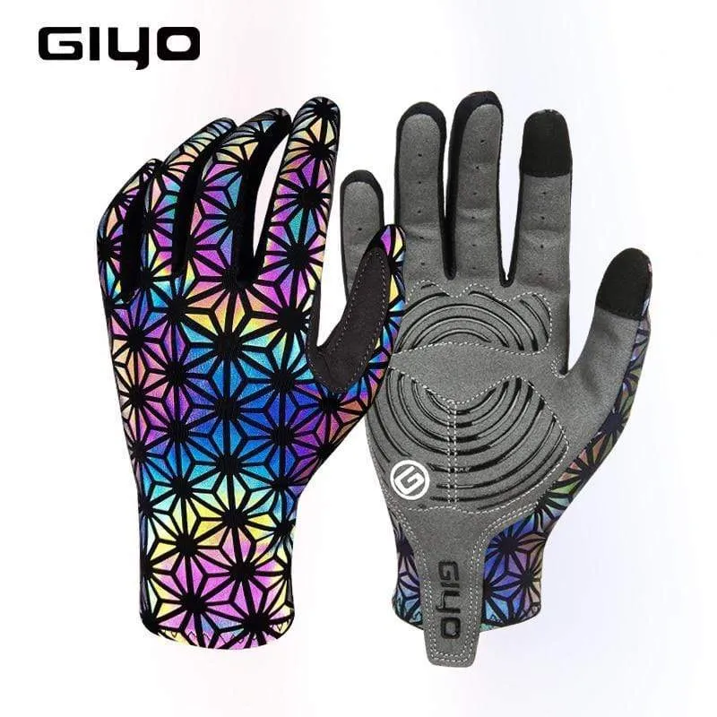 Windschutz Radfahren Vollfinger Handschuhe Touchscreen Anti-Rutsch Fahrrad Lycra Stoff Fäustlinge Bicicleta Rennrad Langer Handschuh