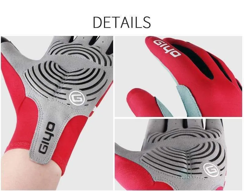 Windschutz Radfahren Vollfinger Handschuhe Touchscreen Anti-Rutsch Fahrrad Lycra Stoff Fäustlinge Bicicleta Rennrad Langer Handschuh
