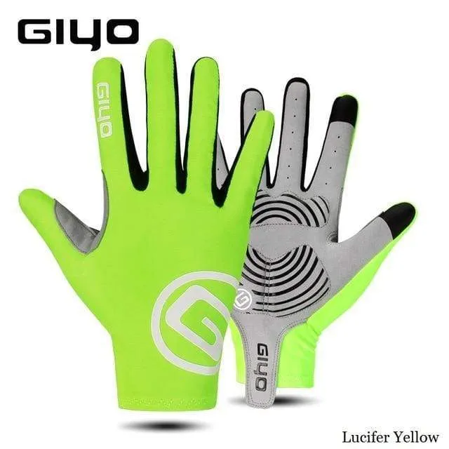 Windschutz Radfahren Vollfinger Handschuhe Touchscreen Anti-Rutsch Fahrrad Lycra Stoff Fäustlinge Bicicleta Rennrad Langer Handschuh