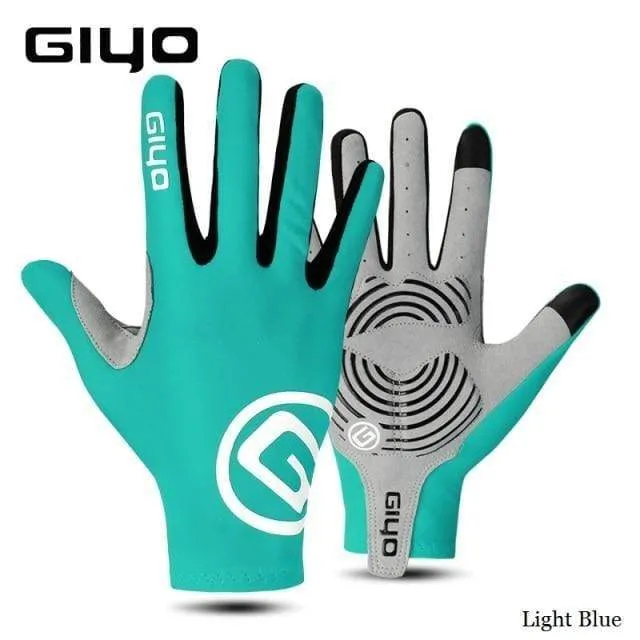 Windschutz Radfahren Vollfinger Handschuhe Touchscreen Anti-Rutsch Fahrrad Lycra Stoff Fäustlinge Bicicleta Rennrad Langer Handschuh