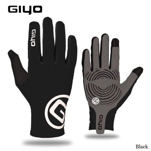Windschutz Radfahren Vollfinger Handschuhe Touchscreen Anti-Rutsch Fahrrad Lycra Stoff Fäustlinge Bicicleta Rennrad Langer Handschuh