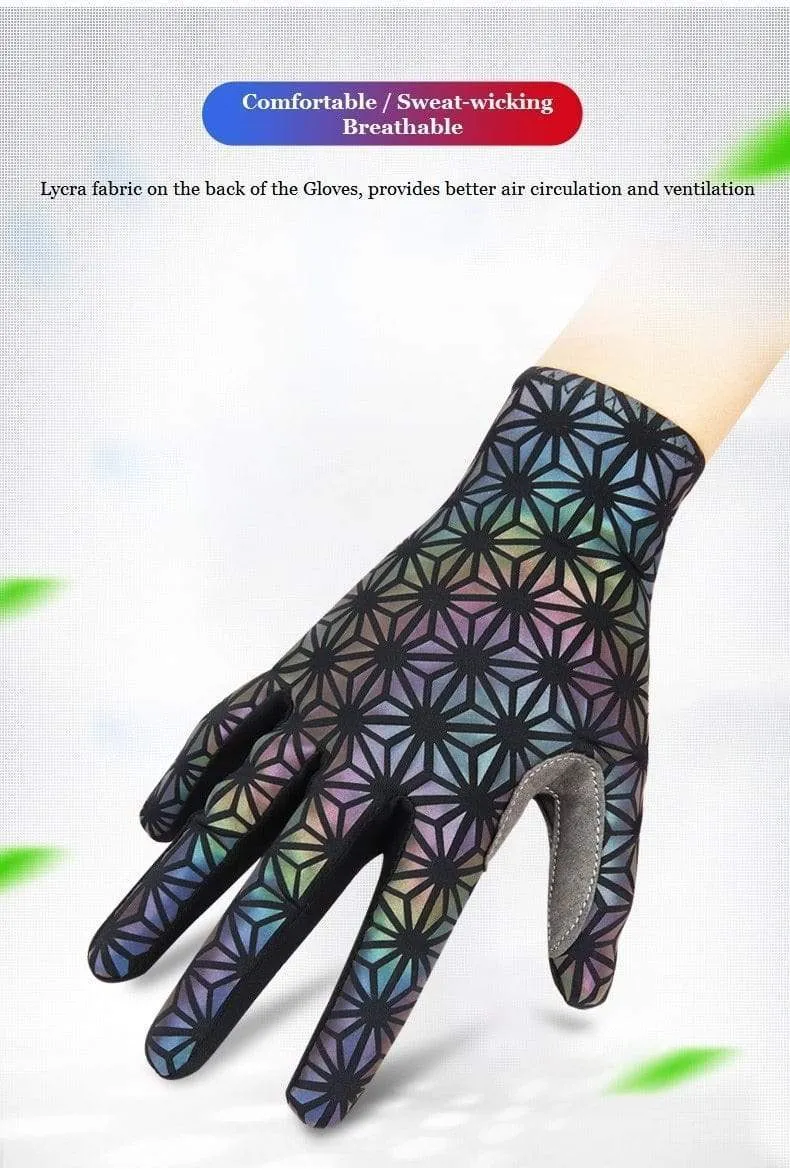 Windschutz Radfahren Vollfinger Handschuhe Touchscreen Anti-Rutsch Fahrrad Lycra Stoff Fäustlinge Bicicleta Rennrad Langer Handschuh