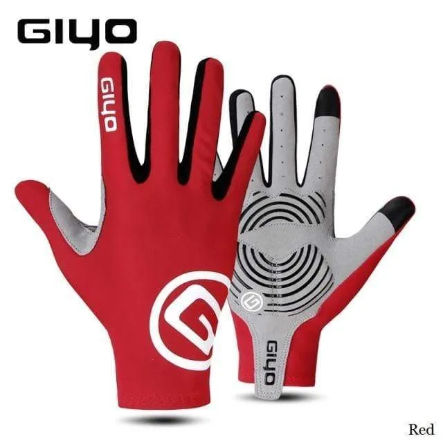 Windschutz Radfahren Vollfinger Handschuhe Touchscreen Anti-Rutsch Fahrrad Lycra Stoff Fäustlinge Bicicleta Rennrad Langer Handschuh