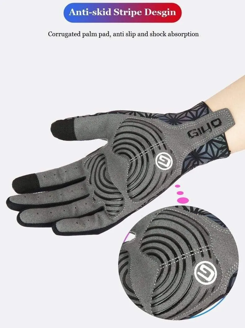 Windschutz Radfahren Vollfinger Handschuhe Touchscreen Anti-Rutsch Fahrrad Lycra Stoff Fäustlinge Bicicleta Rennrad Langer Handschuh