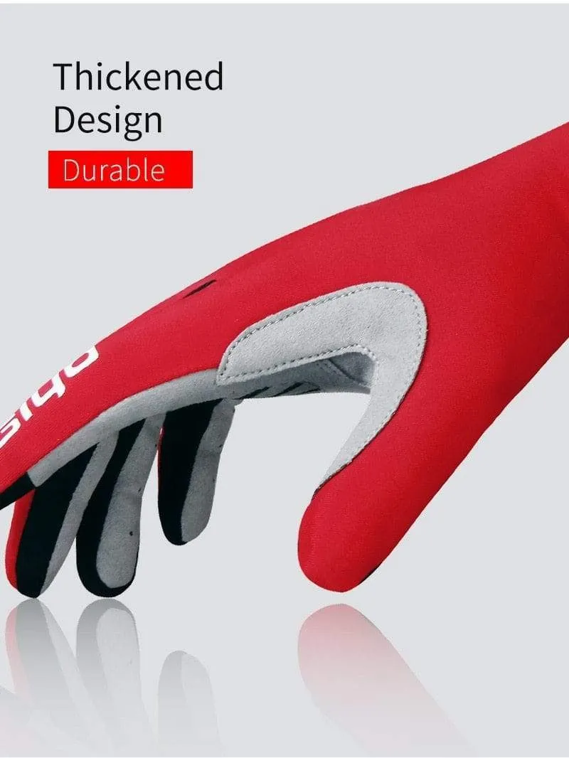 Windschutz Radfahren Vollfinger Handschuhe Touchscreen Anti-Rutsch Fahrrad Lycra Stoff Fäustlinge Bicicleta Rennrad Langer Handschuh