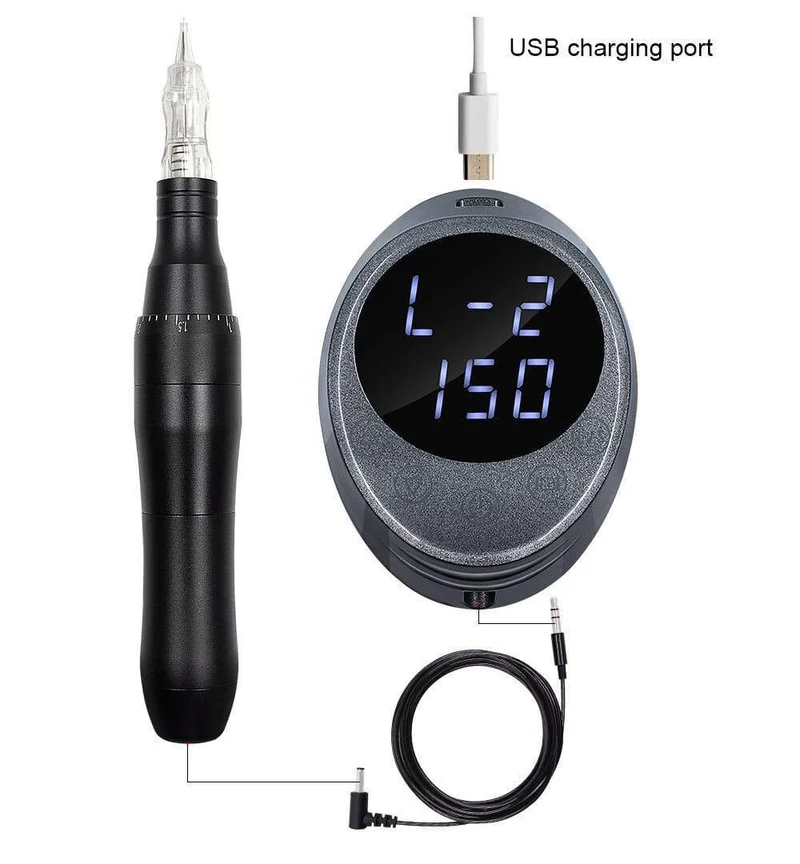 BMX Dermografo Permanent Make-Up Maschine Stift Ruhigen Motor Tattoo Gun Für Augenbrauen PMU Tattoo linder und shader