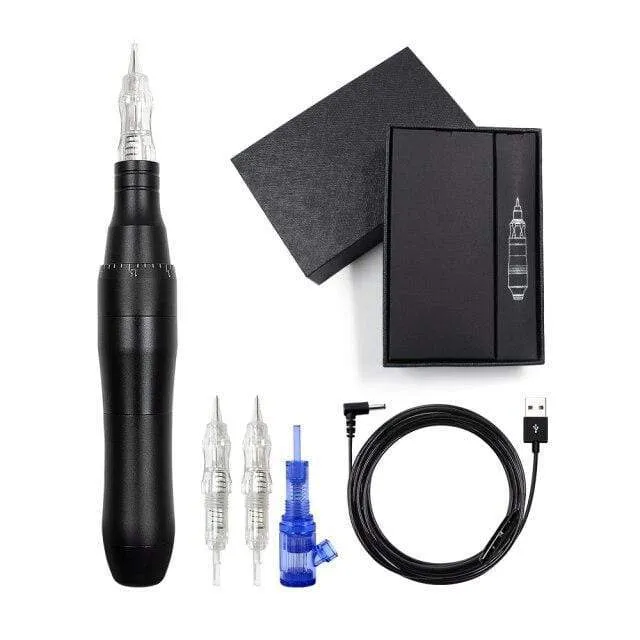 BMX Dermografo Permanent Make-Up Maschine Stift Ruhigen Motor Tattoo Gun Für Augenbrauen PMU Tattoo linder und shader