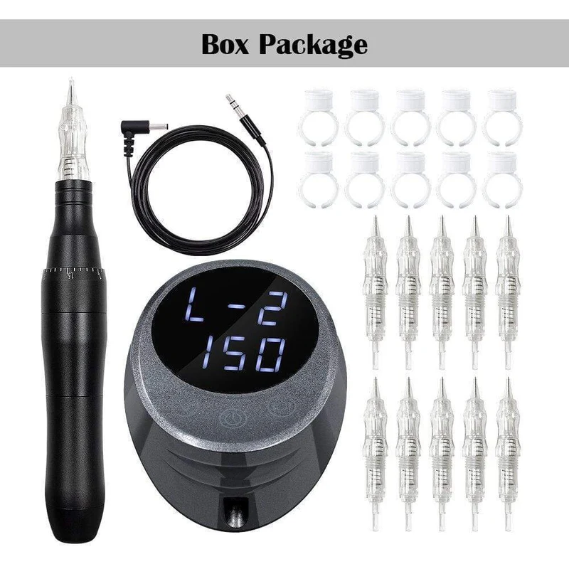 BMX Dermografo Permanent Make-Up Maschine Stift Ruhigen Motor Tattoo Gun Für Augenbrauen PMU Tattoo linder und shader