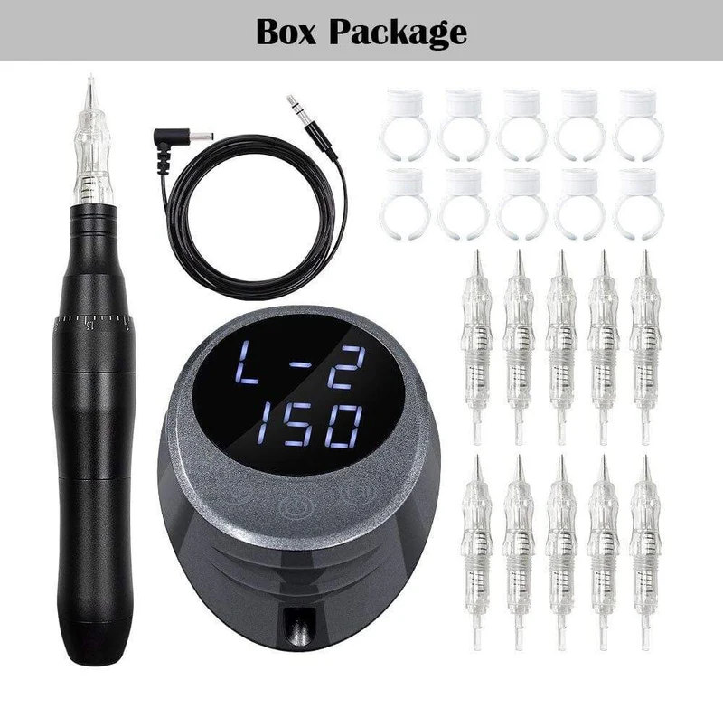 BMX Dermografo Permanent Make-Up Maschine Stift Ruhigen Motor Tattoo Gun Für Augenbrauen PMU Tattoo linder und shader