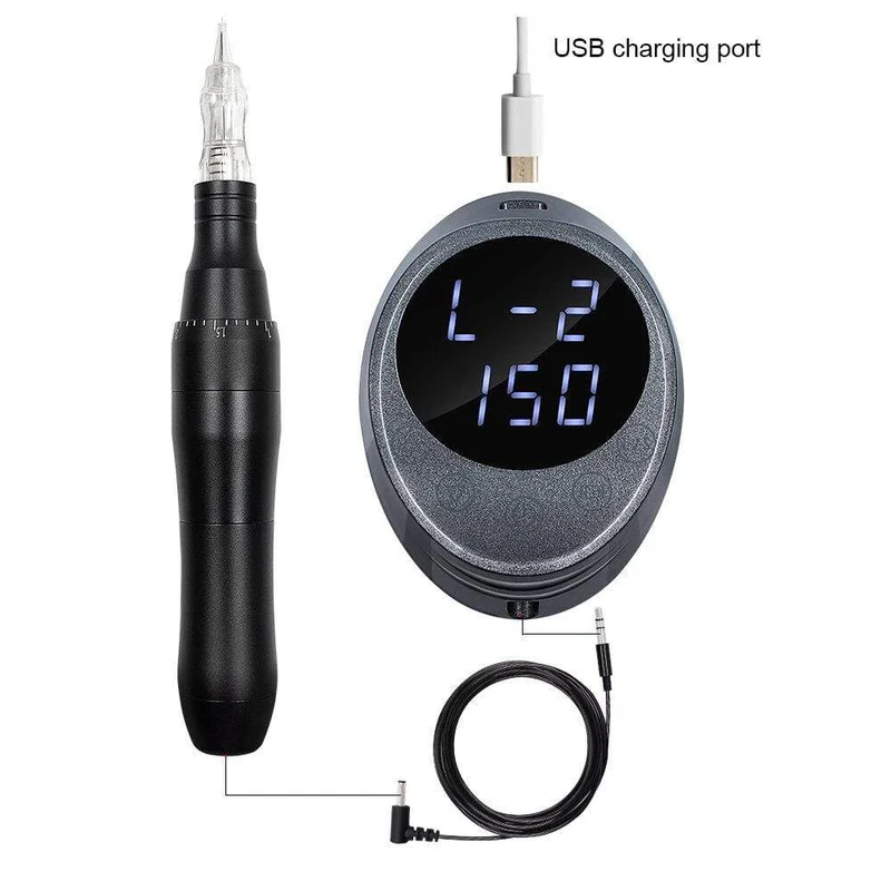 BMX Dermografo Permanent Make-Up Maschine Stift Ruhigen Motor Tattoo Gun Für Augenbrauen PMU Tattoo linder und shader