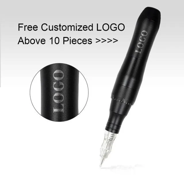 BMX Dermografo Permanent Make-Up Maschine Stift Ruhigen Motor Tattoo Gun Für Augenbrauen PMU Tattoo linder und shader