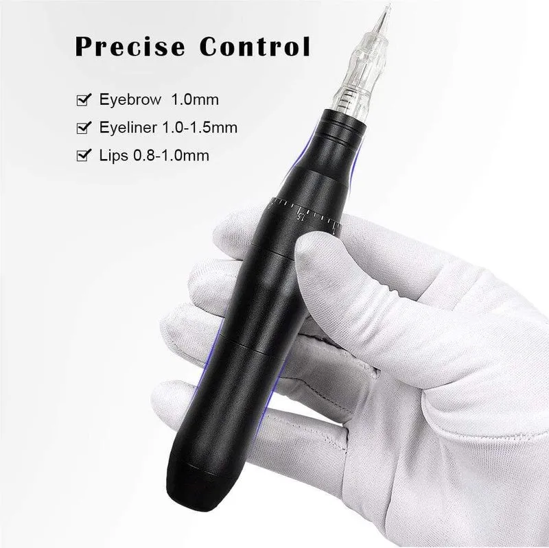 BMX Dermografo Permanent Make-Up Maschine Stift Ruhigen Motor Tattoo Gun Für Augenbrauen PMU Tattoo linder und shader