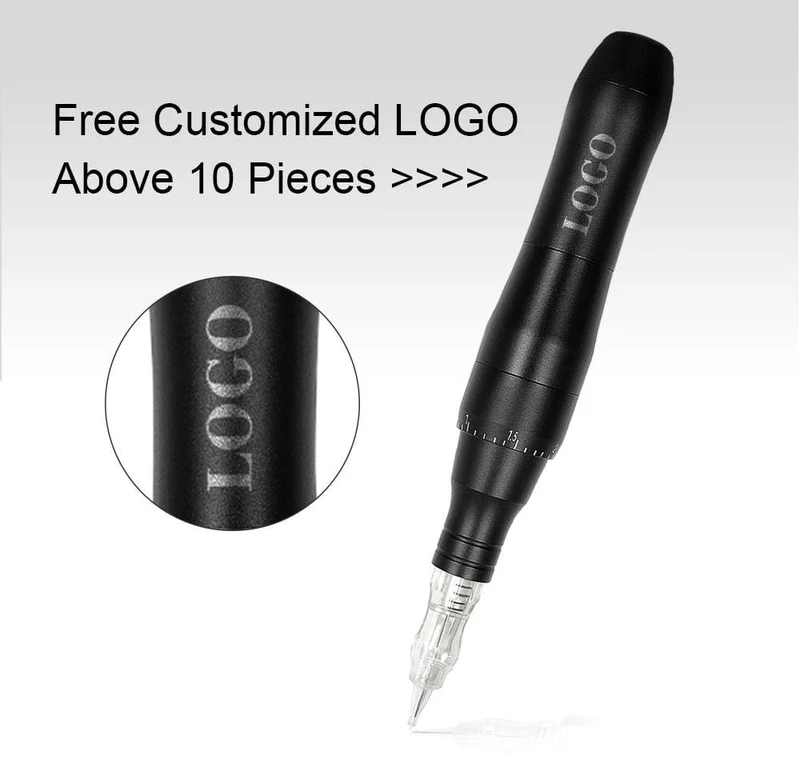 BMX Dermografo Permanent Make-Up Maschine Stift Ruhigen Motor Tattoo Gun Für Augenbrauen PMU Tattoo linder und shader