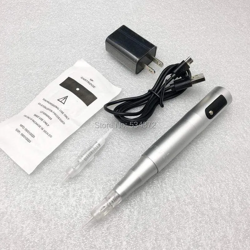 4 Farben Wireless PMU Maschine Microblading Permanent Makeup Beauty Tattoo Pen mit Patronen