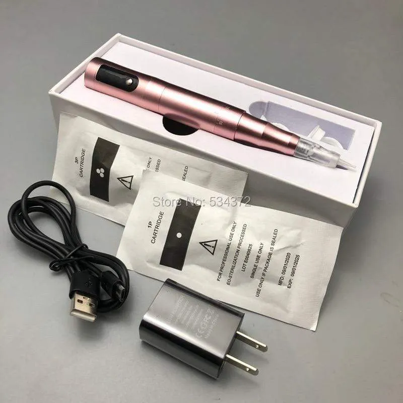 4 Farben Wireless PMU Maschine Microblading Permanent Makeup Beauty Tattoo Pen mit Patronen