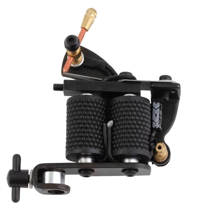 Professionelle Tattoo-Kits Set Pro Gun Maschine Power Pedal 10 Farbtintensets Netzteil Einwegnadel Grip Tip US-Stecker Neu