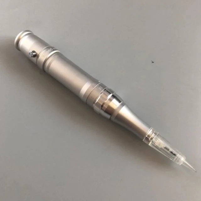 Klassische Silber Tattoo Maschine Permanent Make-Up Maschine Schönheit MTS Augenbrauen Stift Mit Patrone Nadeln