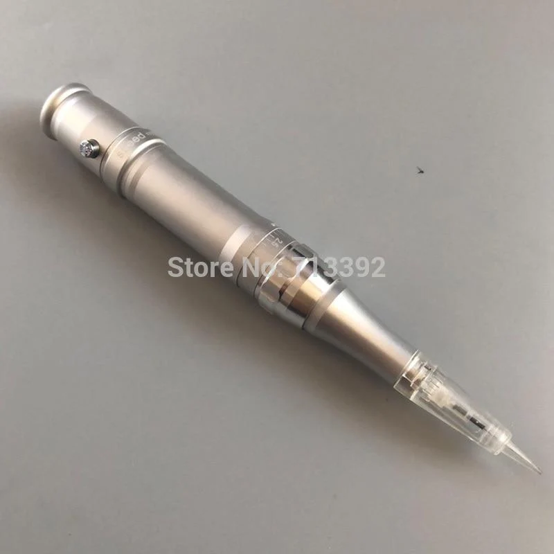 Klassische Silber Tattoo Maschine Permanent Make-Up Maschine Schönheit MTS Augenbrauen Stift Mit Patrone Nadeln
