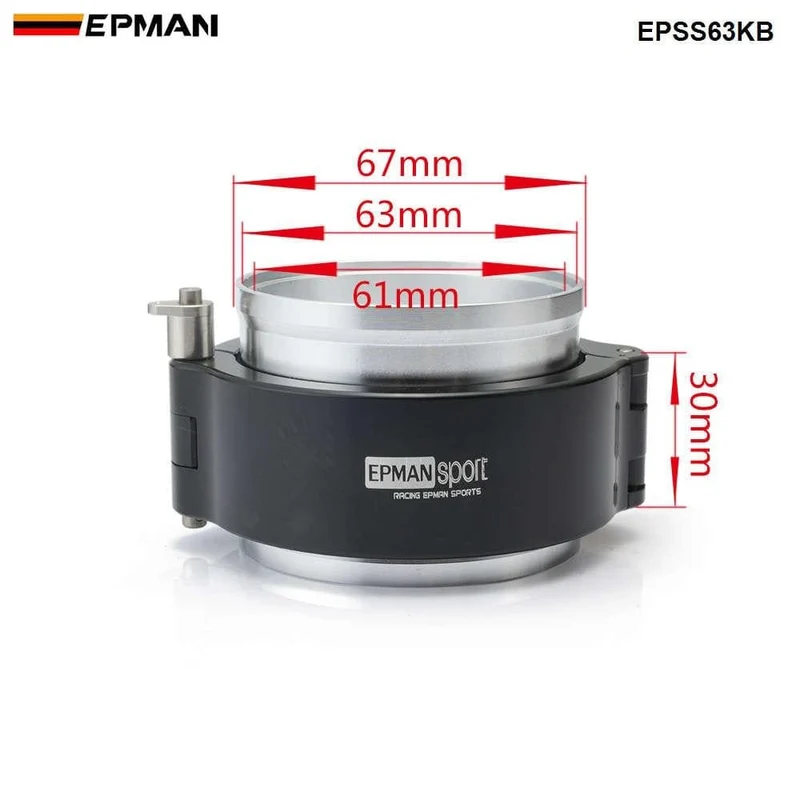 HD-Klemmsystem, Auspuff-V-Band-Klemme, Schnellverschluss für 2.5 Zoll Außendurchmesser, Auspuff/Ladeluftkühler, Rohr/Turbo EPSS63KB