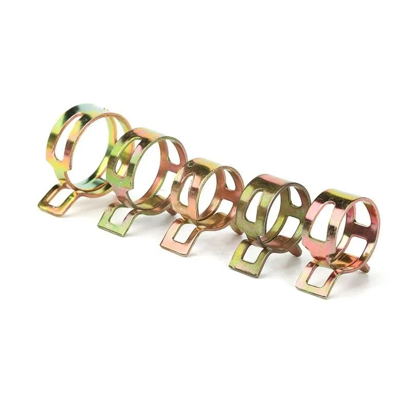 115 Stück verzinkte 6–22 mm Federschlauchschellen + 1 Stück gerade Rohrschelle Bandschelle Metallverschluss-Sortiment-Kit mit Box