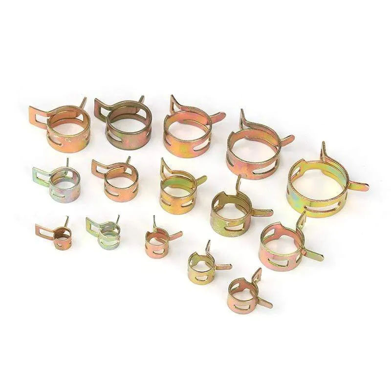 115 Stück verzinkte 6–22 mm Federschlauchschellen + 1 Stück gerade Rohrschelle Bandschelle Metallverschluss-Sortiment-Kit mit Box