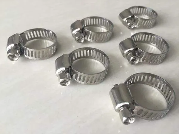 10 stücke Edelstahl Einstellbare Stick Schlauch Klemme Kraftstoff Linie Wurm Größe Clip Hoop Schlauch Klemme Heißer Verkauf