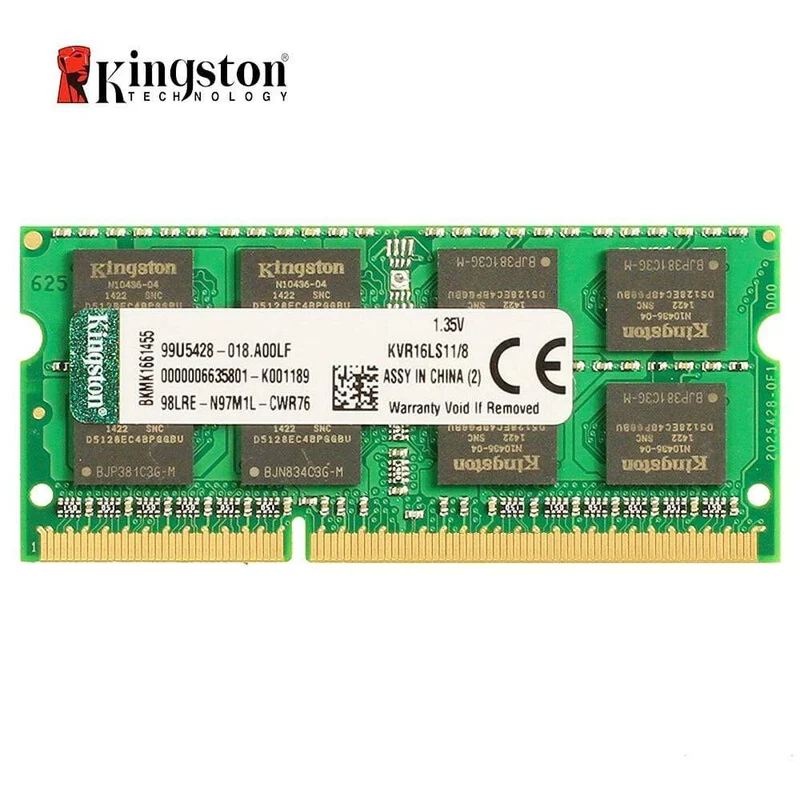 Kingston DDR3L 8 GB 1600 MHz DDR3 8 GB Niederspannungs-SO-DIMM Notebook-RAM (KVR16LS11/8 GB)