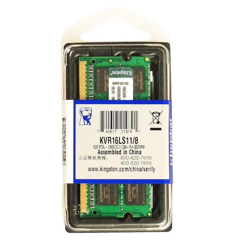 Kingston DDR3L 8 GB 1600 MHz DDR3 8 GB Niederspannungs-SO-DIMM Notebook-RAM (KVR16LS11/8 GB)